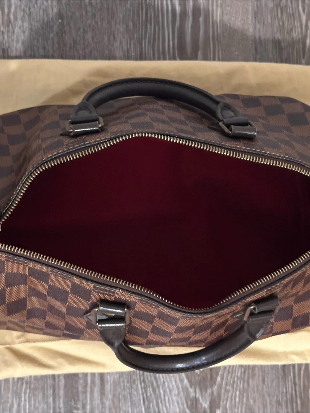 Louis Vuitton Brown Damier Canvas Duffel Bag